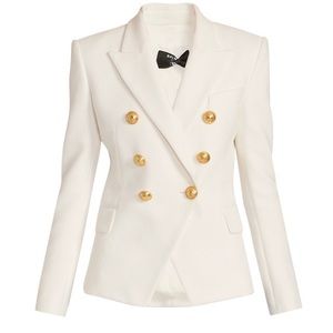 Balmain Asymmetric Double-Breasted Blazer 34